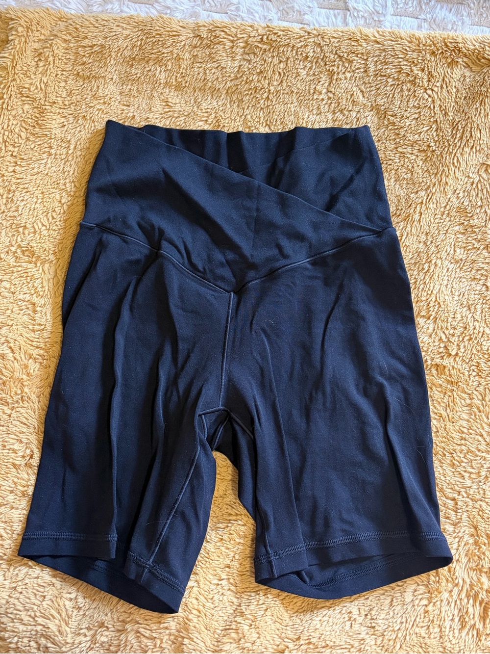 aerie High-Rise Black Bike Shorts with V-Waistband
